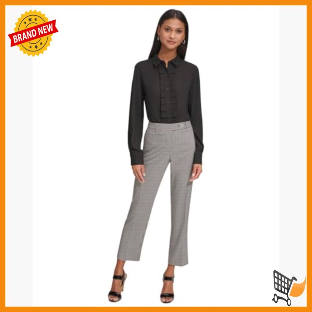 Long Sleeve Collared Ruffle Front Button Down Blo… - image 3